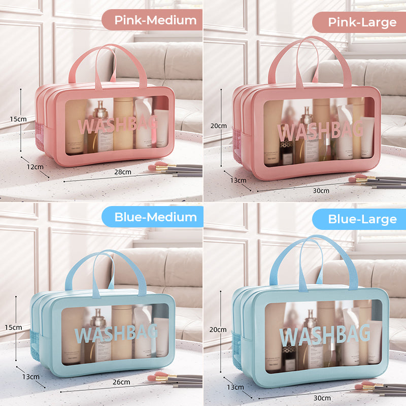 Bolsa cosmética con gran capacidad de separación seca y húmeda