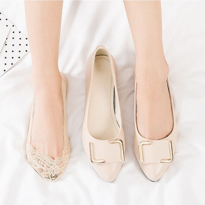 Calcetines de damas suaves con una punta que no