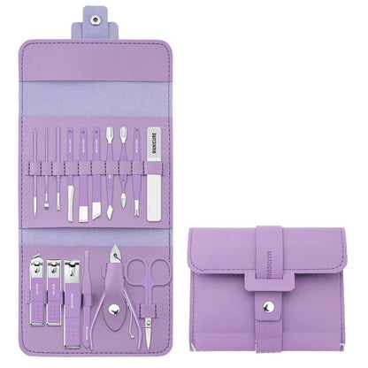 Juego de cuidado de uñas de 16 piezas (diez colores)