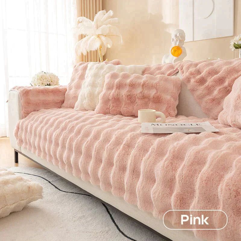 Softaschoner fatto di peluche di coniglio addensato