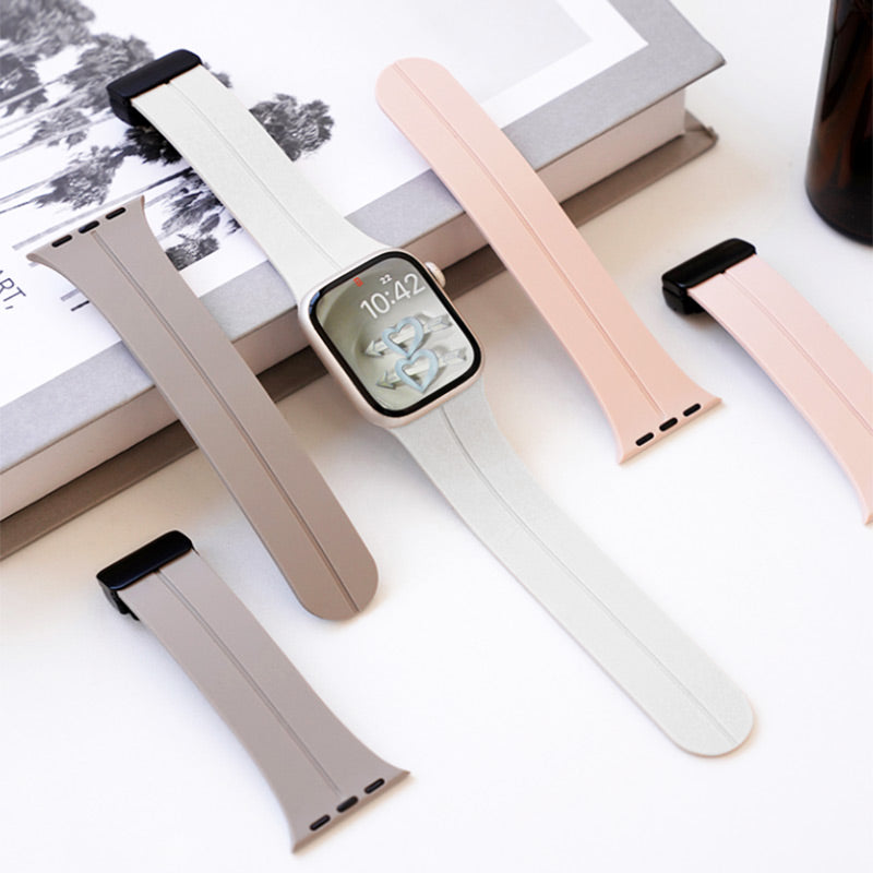 Bracelet en silicone magnétique pour Apple Watch （50% de réduction）