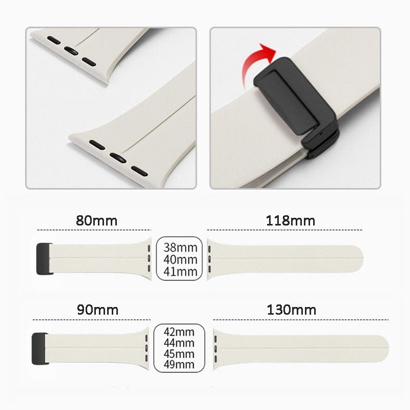 Bracelet en silicone magnétique pour Apple Watch （50% de réduction）