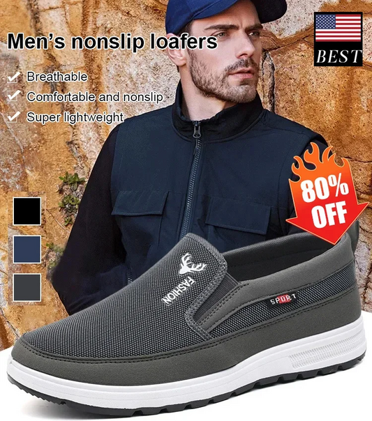 Männer-Rutschfest-Stoff-Freizeitschuhe