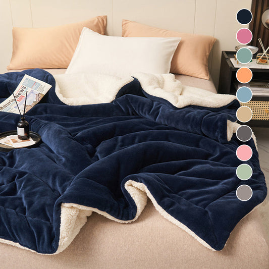 🎁Regalo invernale🎁 Coperta in peluche di agnello ispessito a doppio strato