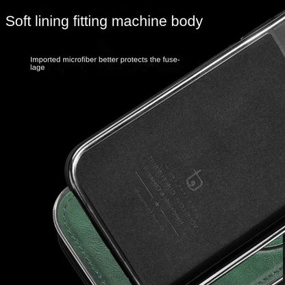 Luxe lederen omslag met onzichtbare standaard voor de iPhone