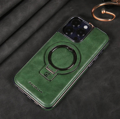 Luxe lederen omslag met onzichtbare standaard voor de iPhone