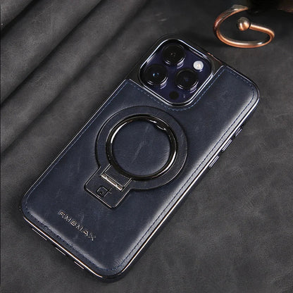 Luxe lederen omslag met onzichtbare standaard voor de iPhone