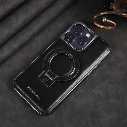 Luxe lederen omslag met onzichtbare standaard voor de iPhone