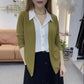 🎁[Perfektes Geschenk] Zweiteiliges Damen-Strickshirt aus Kunststrick – Eleganz und Komfort in einem
