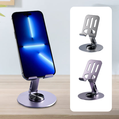 Soporte de metal rotativo y plegable de 360 ​​grados para teléfono y tableta