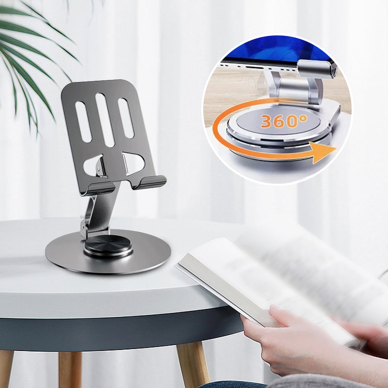 Porte-métal rotatif à 360 degrés et pliable pour téléphone et tablette
