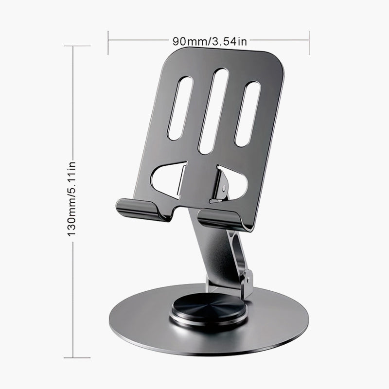 Porte-métal rotatif à 360 degrés et pliable pour téléphone et tablette