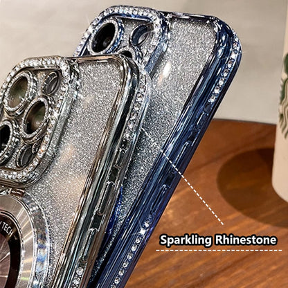 ✨Магнетна футрола за прстен са блиставим дијамантима за iPhone