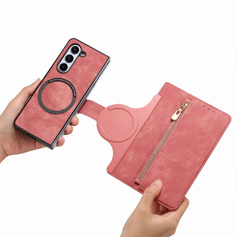 Verwijderbare magnetische portemonnee telefoonschaal