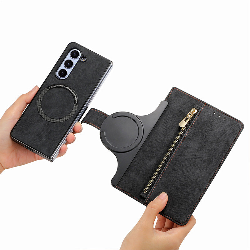 Verwijderbare magnetische portemonnee telefoonschaal