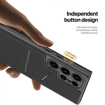 Couverture de téléphone portable RFID magnétique de luxe en cuir avec support de carte et support pour Samsung